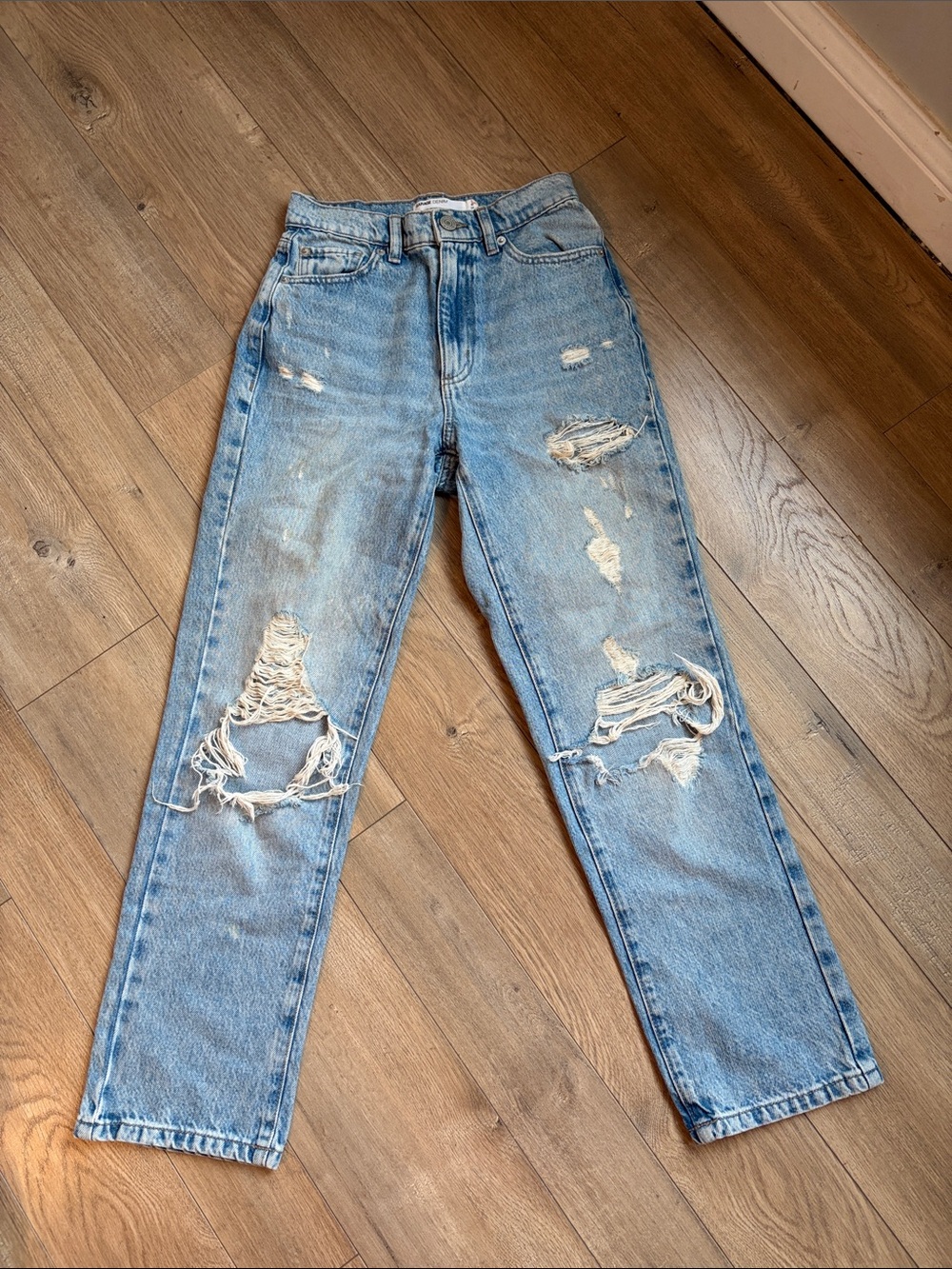 Garage Light Blue Vintage Straight Denim Jeans